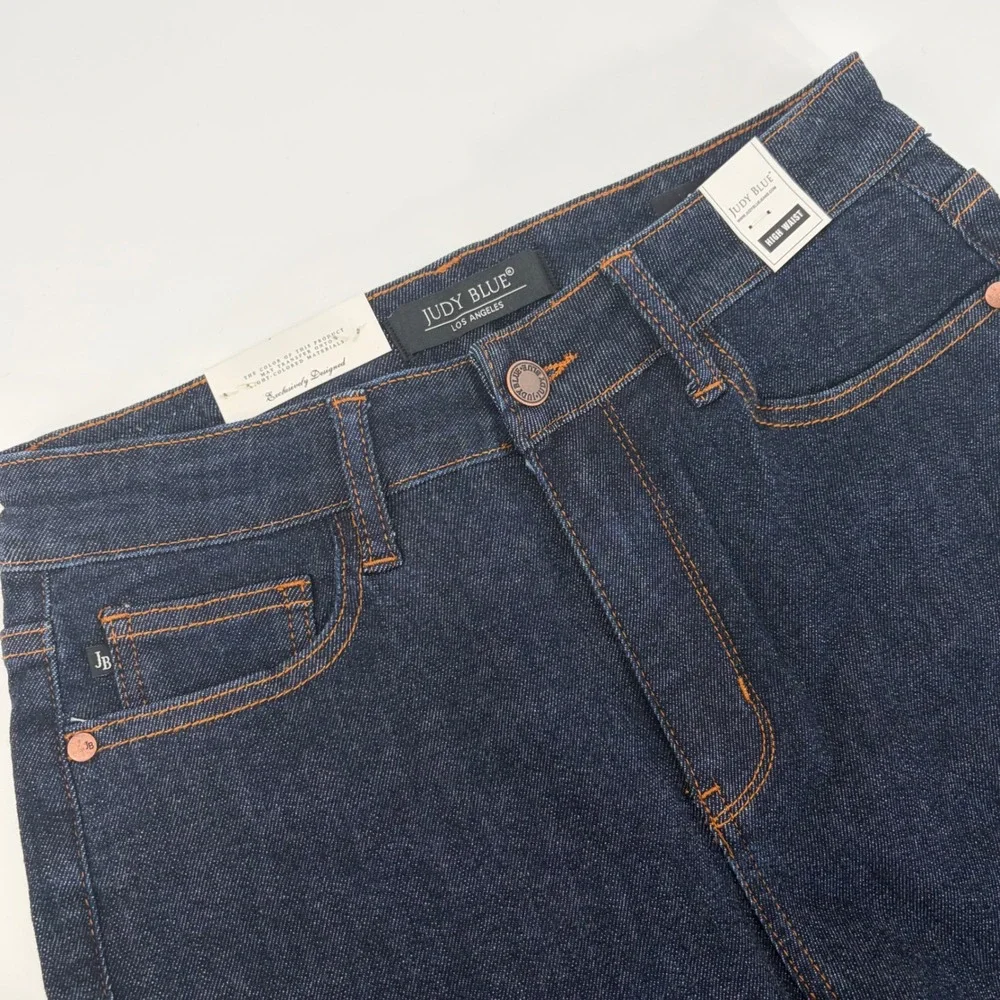 Judy Blue High Waist Skinny Jeans Dark Wash Indigo Womens 7/28 NWT